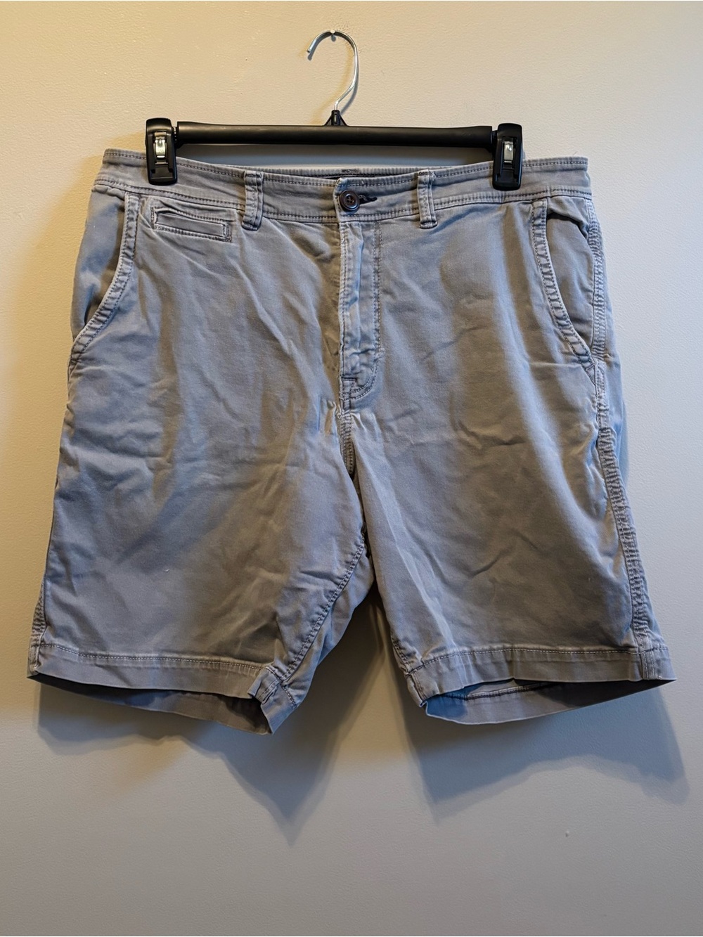 Y2K American Eagle Outfitters Men's Light Gray Flat Front Shorts